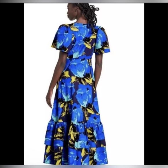 Christopher John Roger’s x Target Tiered Maxi Length Flutter Sleeve Blue Dress - Picture 6 of 10